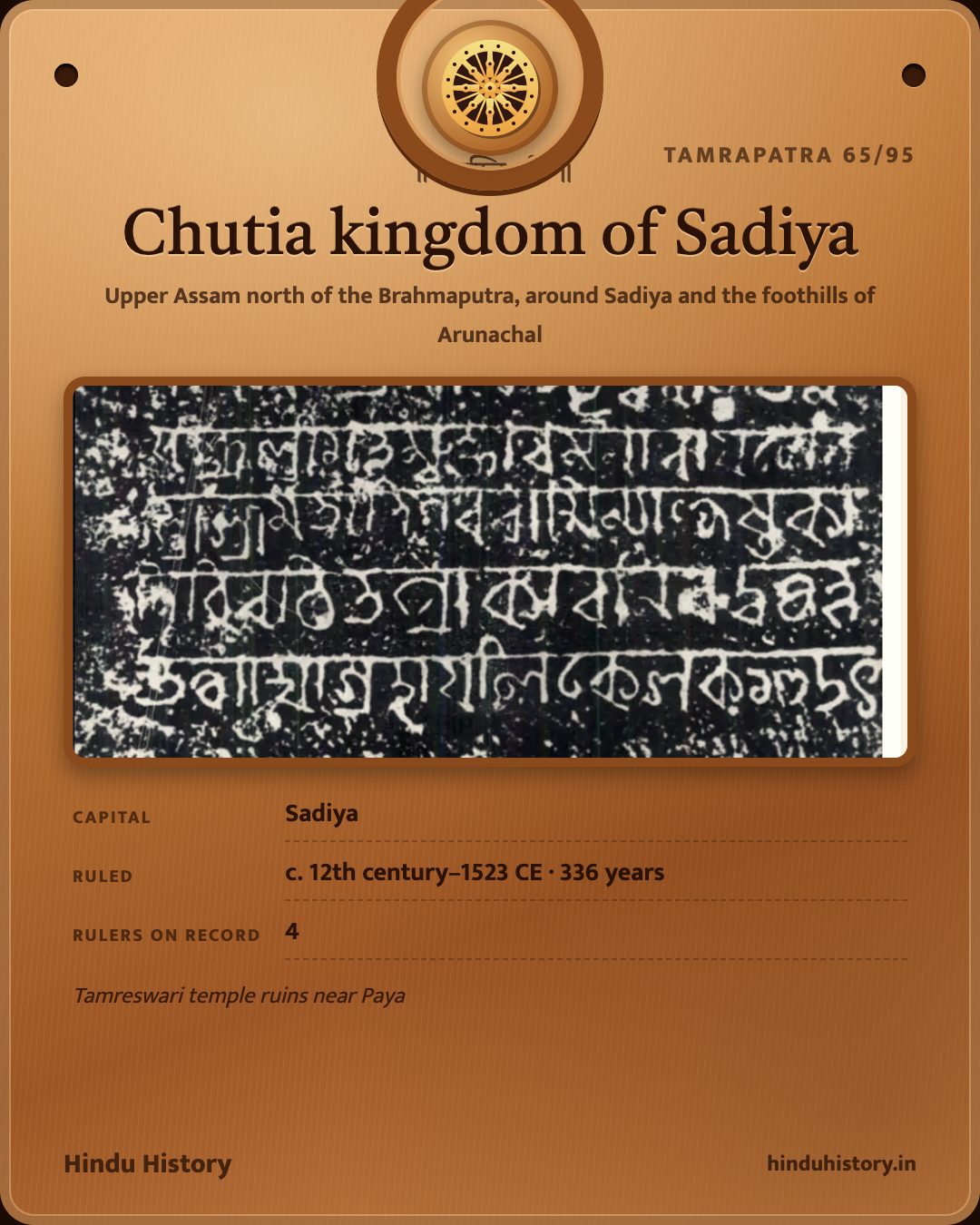 Chutia kingdom of Sadiya
