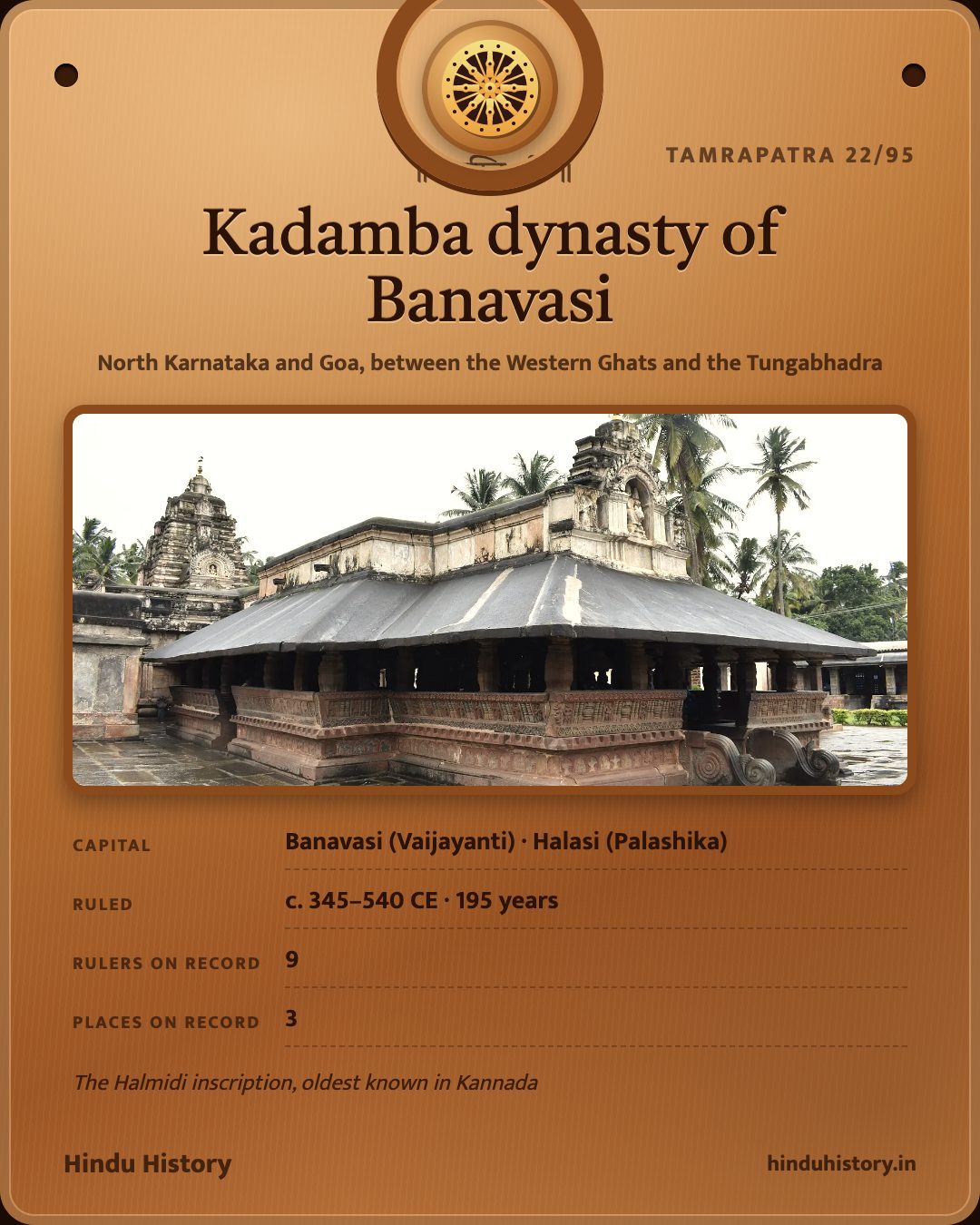 Kadamba dynasty of Banavasi