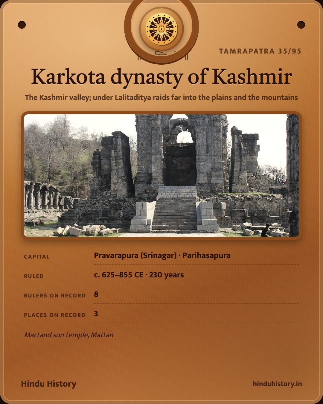 Karkota dynasty of Kashmir