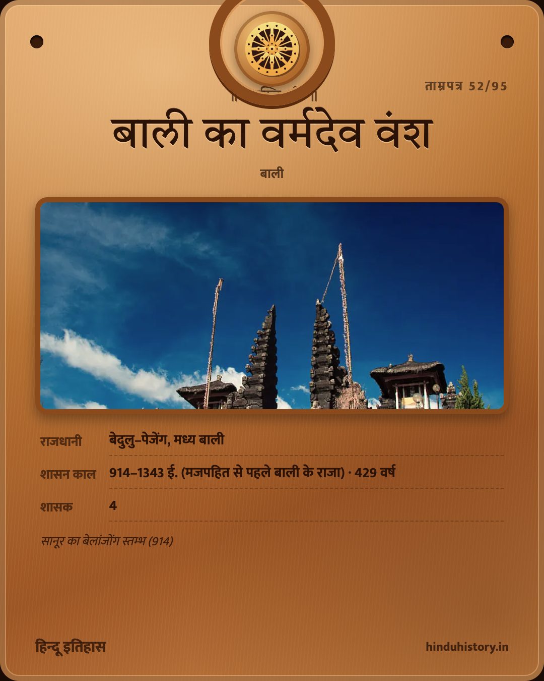 बाली का वर्मदेव वंश