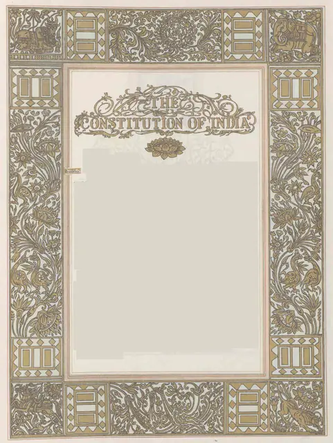 The hand-written Constitution of India
