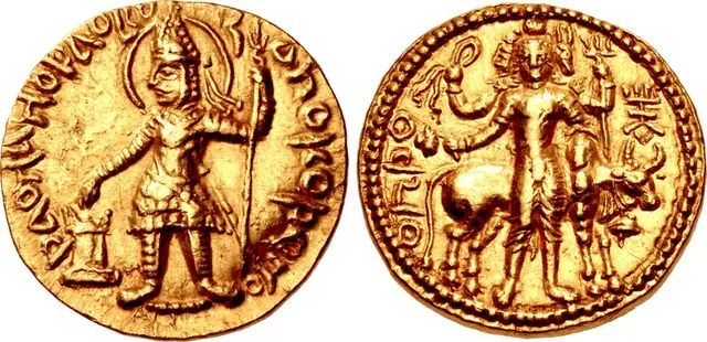 Kushana coins of Shiva (Oesho)