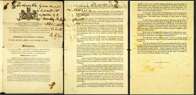 Queen Victoria’s Proclamation of 1858